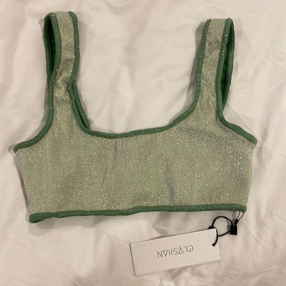 Elysiian Newport Green Bikini Top Small